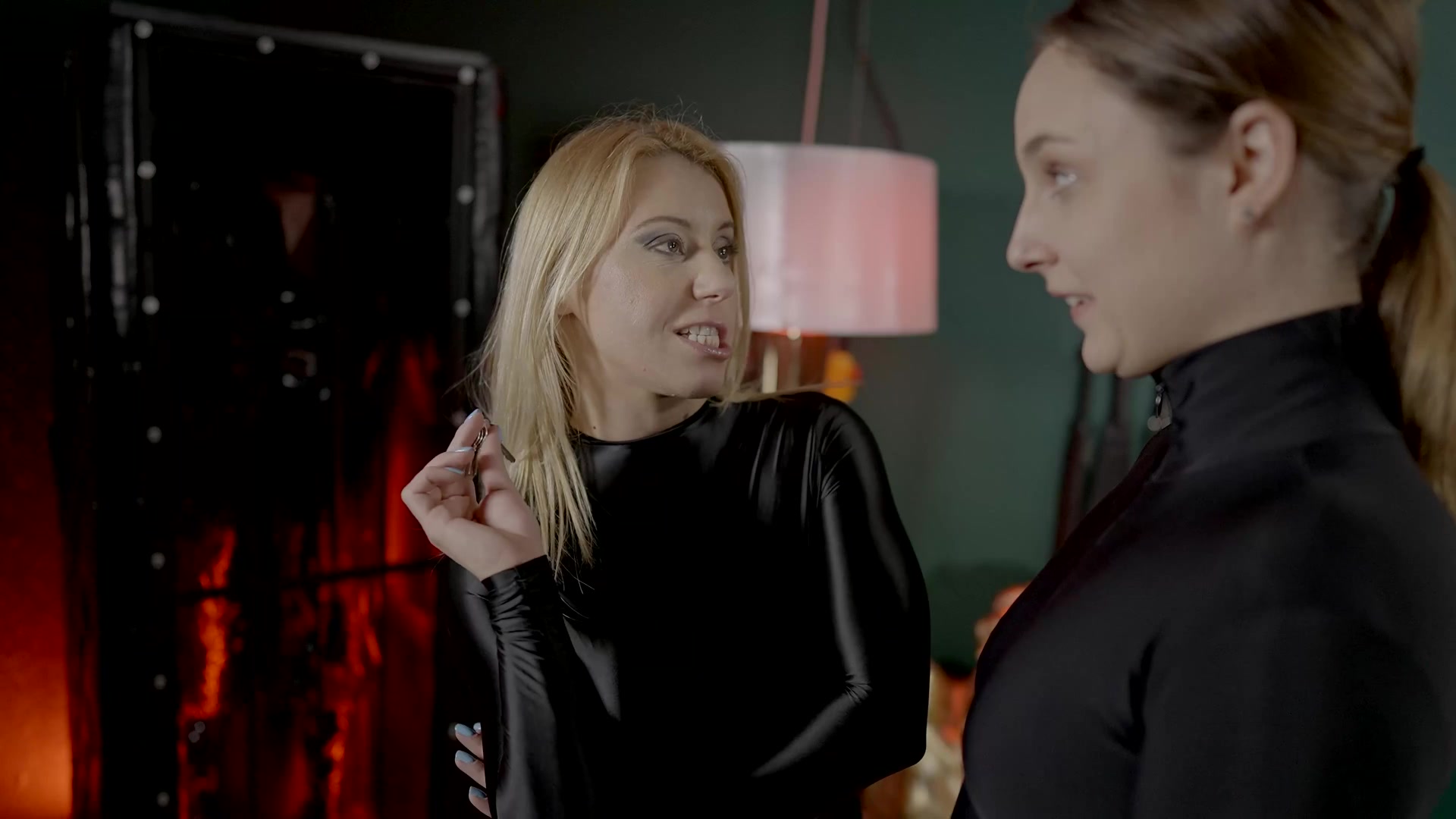 Experienced mistress instructs a newbie